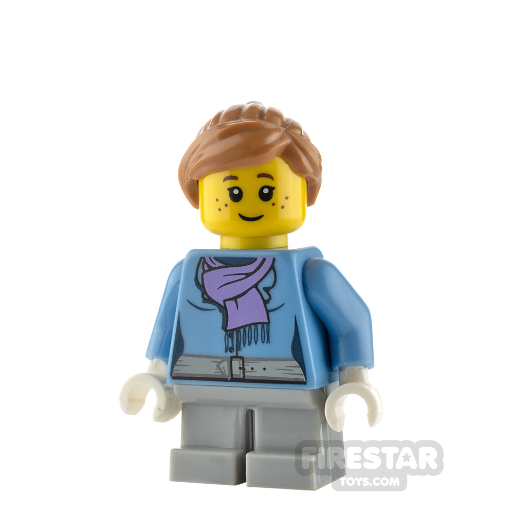 LEGO City Minfigure Girl with Purple Scarf