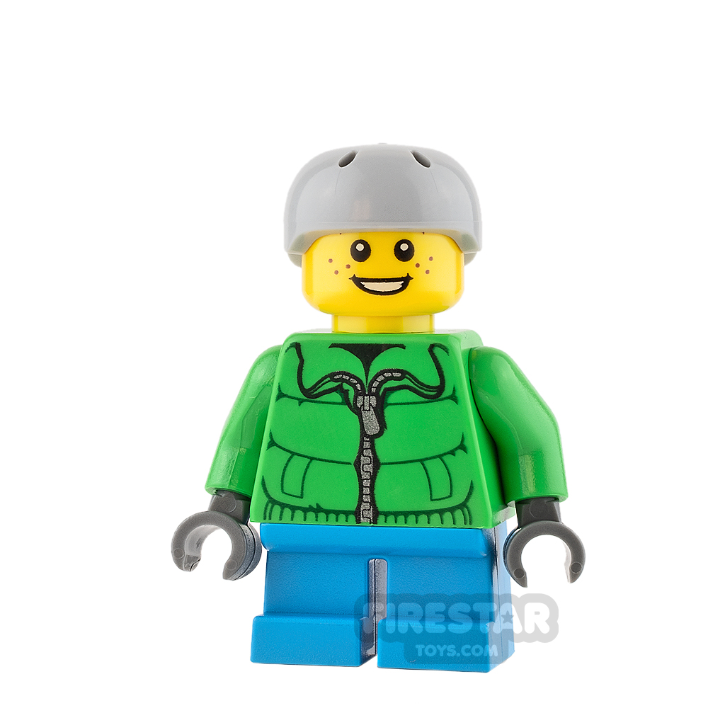 LEGO City Mini Figure - Green Winter Jacket and Freckles