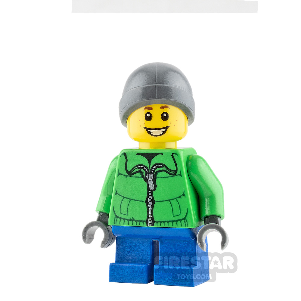 LEGO City Minifigure Bright Green Winter Jacket