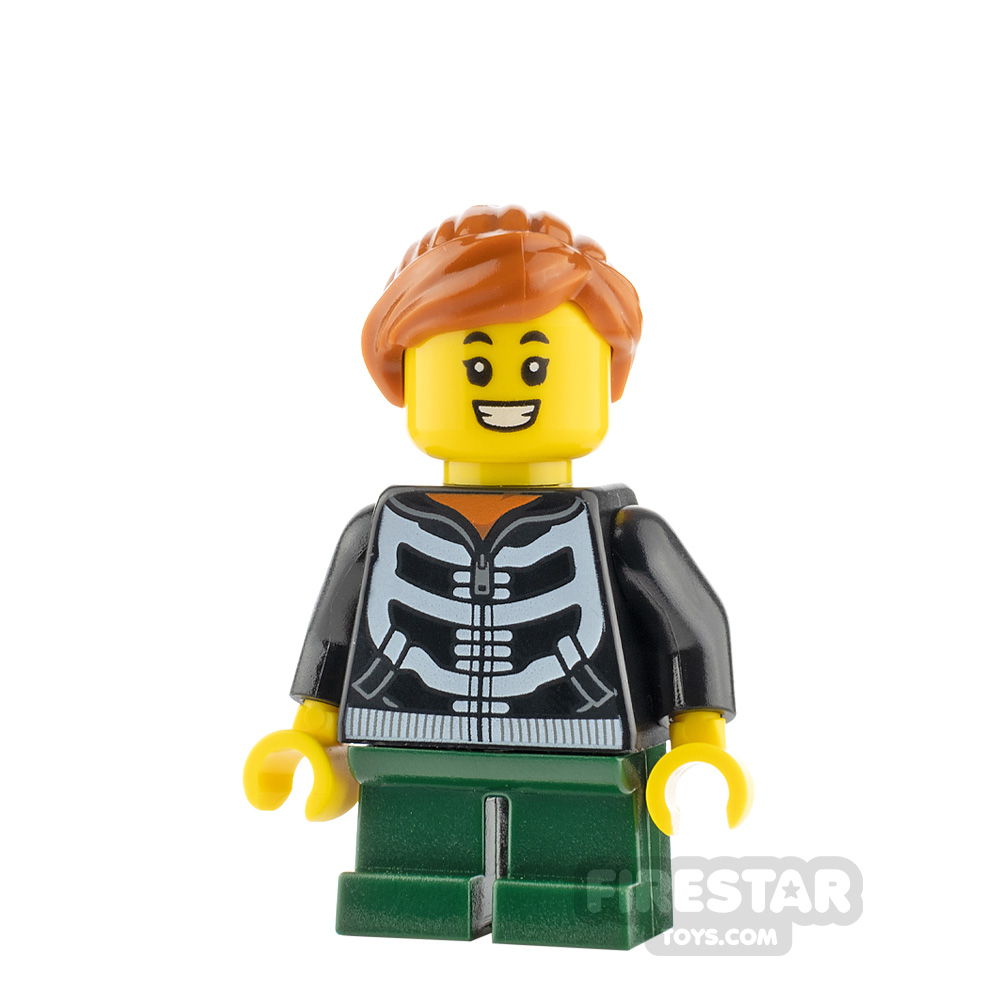 LEGO City Minifigure Girl with Skeleton Hoodie