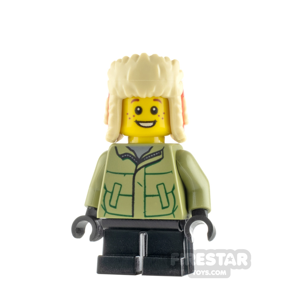LEGO City Minifigure Boy with Olive Green Jacket
