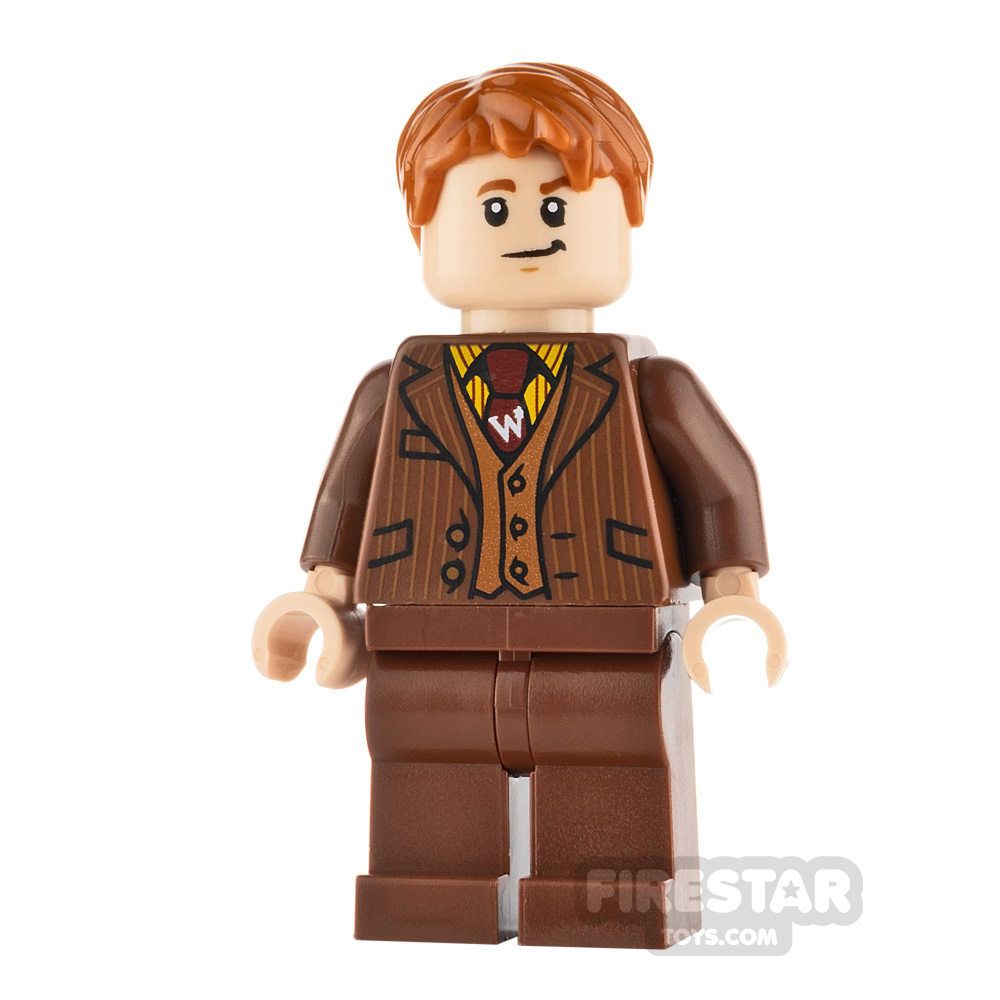 LEGO Harry Potter Minifigure Fred Weasley Reddish Brown Suit 