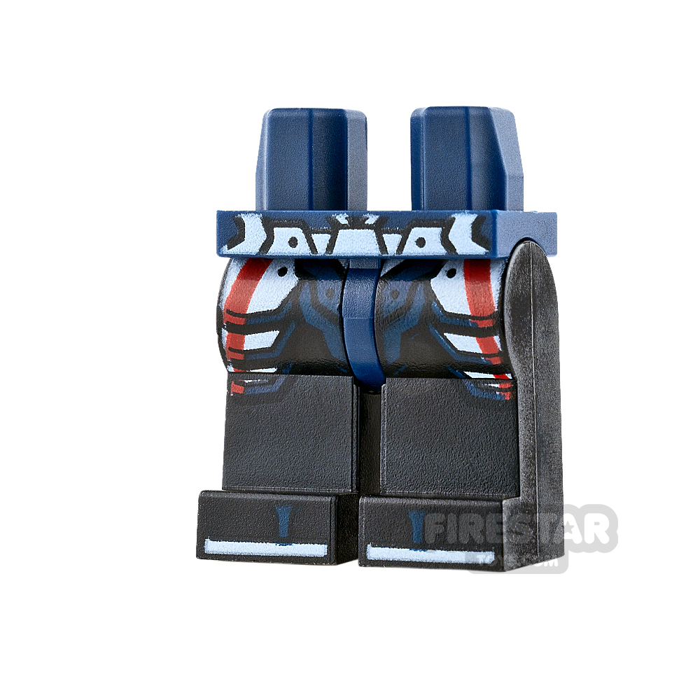 LEGO Mini Figure Legs - Dark Blue Samurai Armour 
