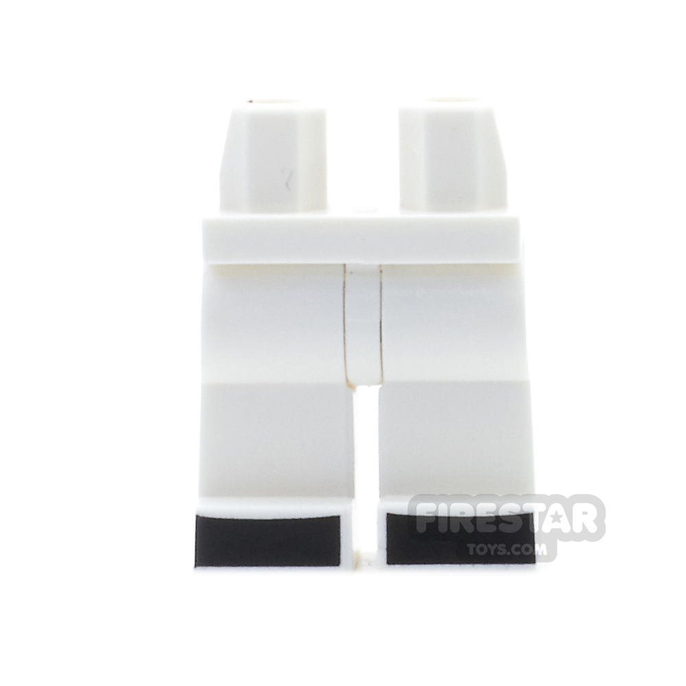 LEGO Mini Figure Legs - White and Black WHITE