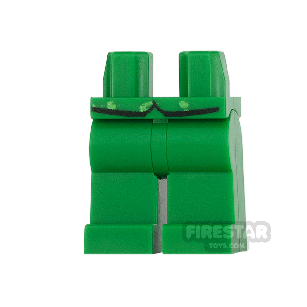 LEGO Mini Figure Legs - Green with Vest Tails