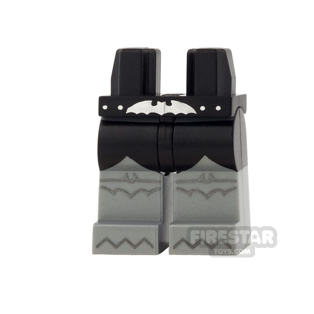 LEGO Mini Figure Legs - Batman - Black With Silver Bat Belt Buckle 