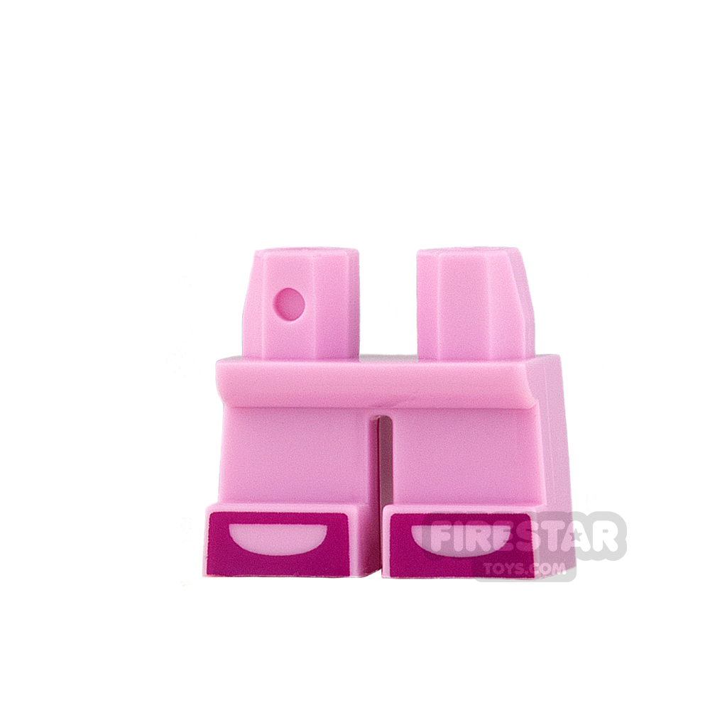 LEGO Mini Figure Legs - Short Bright Pink - With Magenta Shoes BRIGHT PINK