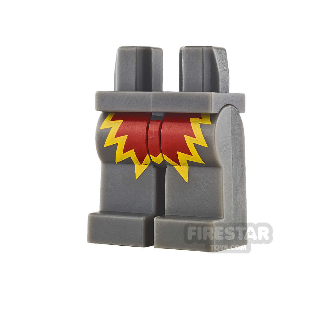 LEGO Mini Figure Legs - Dark Blueish Gray with Explosion