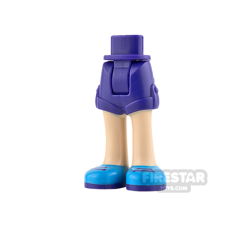 LEGO Friends Mini Figure Legs - Purple Shorts with Dark Azure Shoes