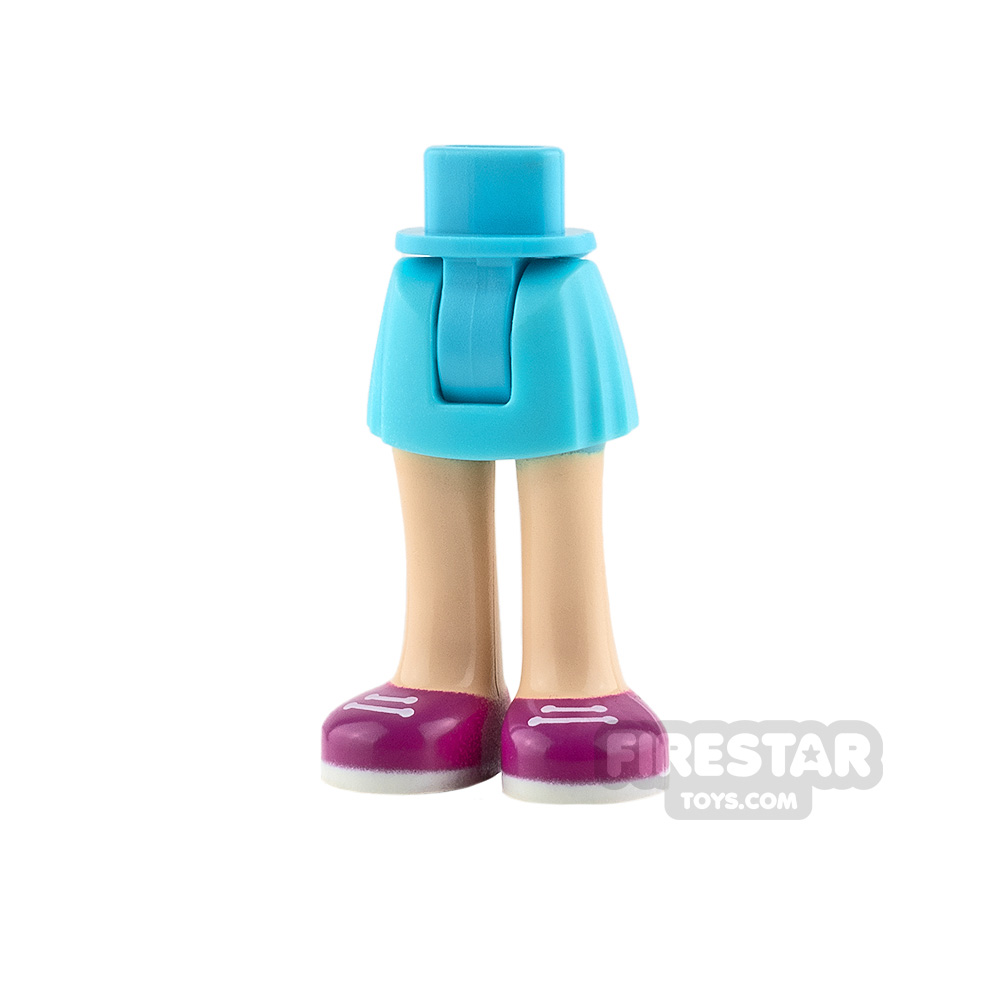 LEGO Friends Mini Figure Legs - Medium Azure Skirt