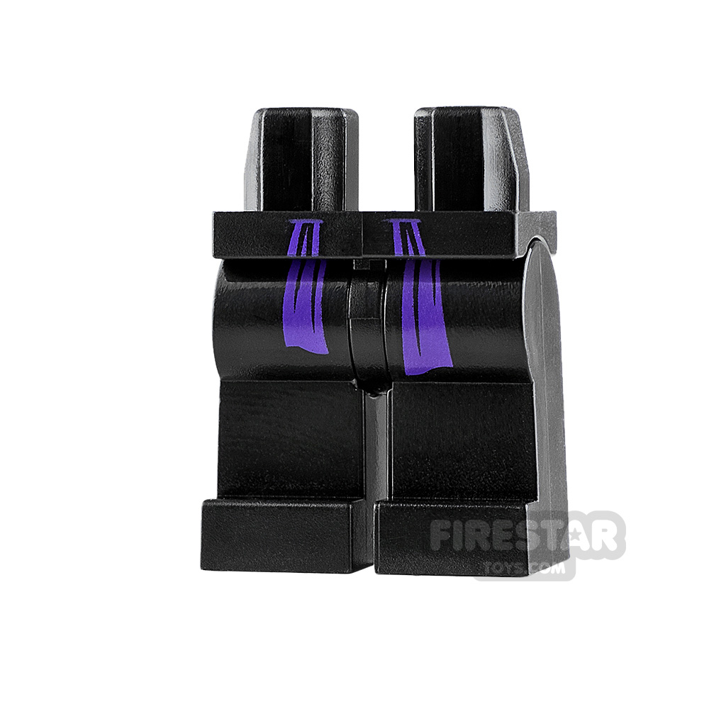 LEGO Minifigure Legs Black with Purple Sash