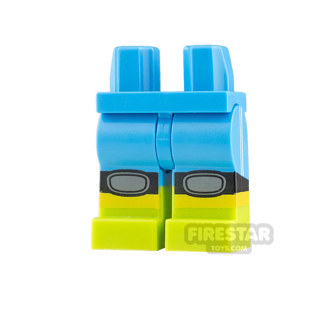 LEGO Minifigure Legs Yellow Knee Pads with Boots