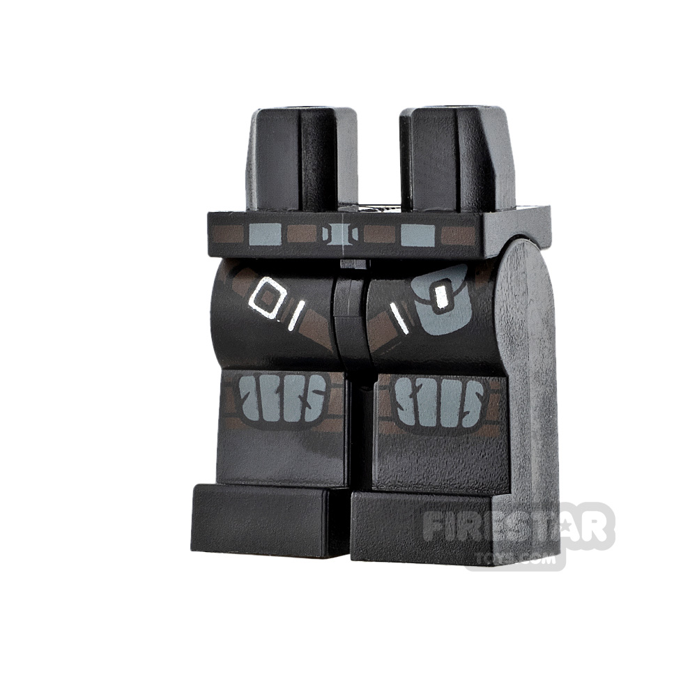LEGO Minifigure Legs Knee Pads and Straps BLACK
