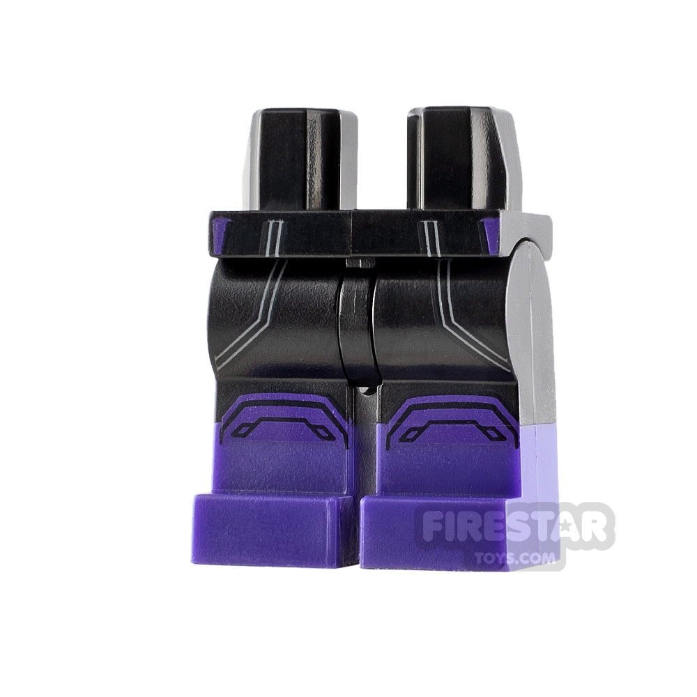 LEGO Minifigure Legs Dark Purple Boots BLACK