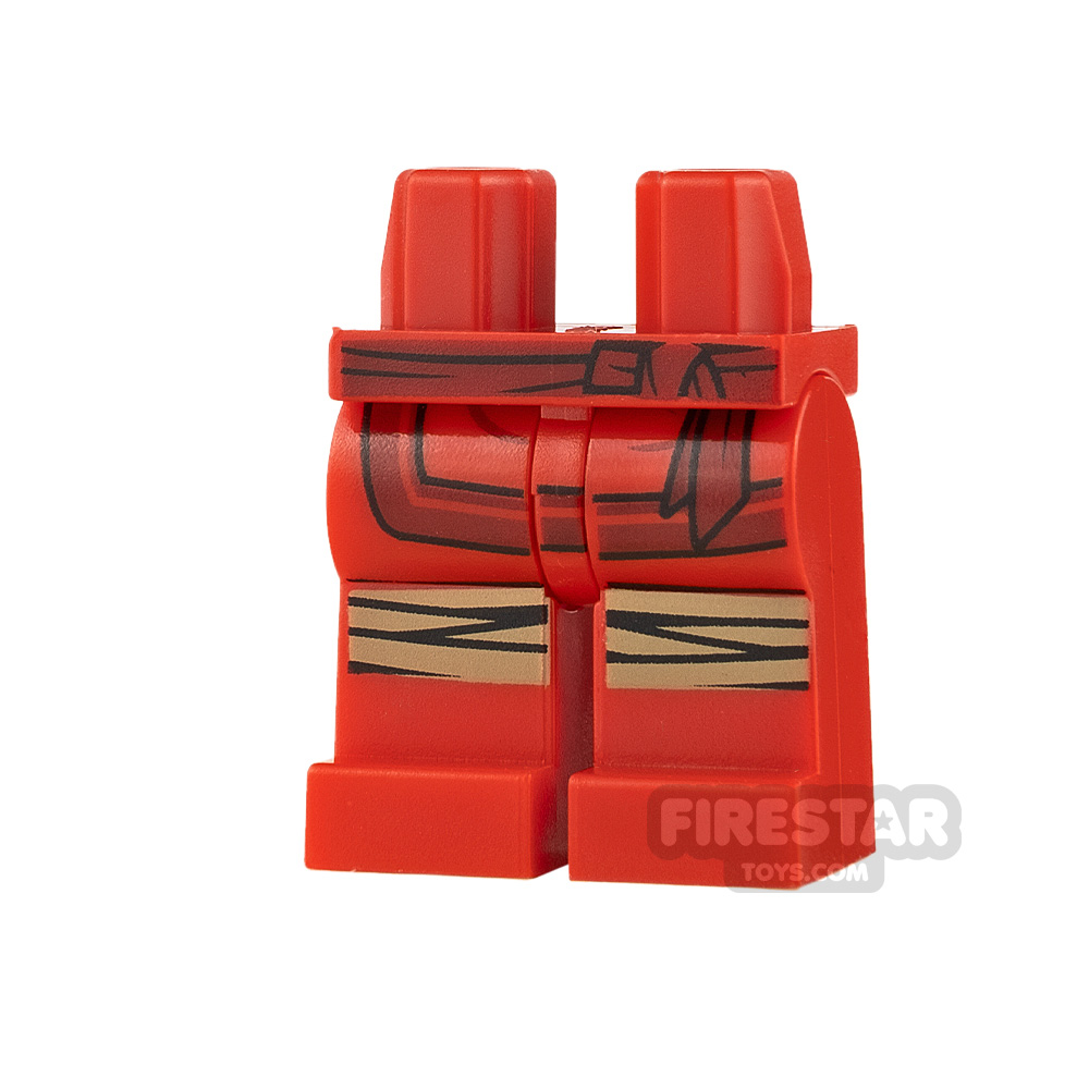 LEGO Minifigure Legs Sash and Knee Wrappings RED