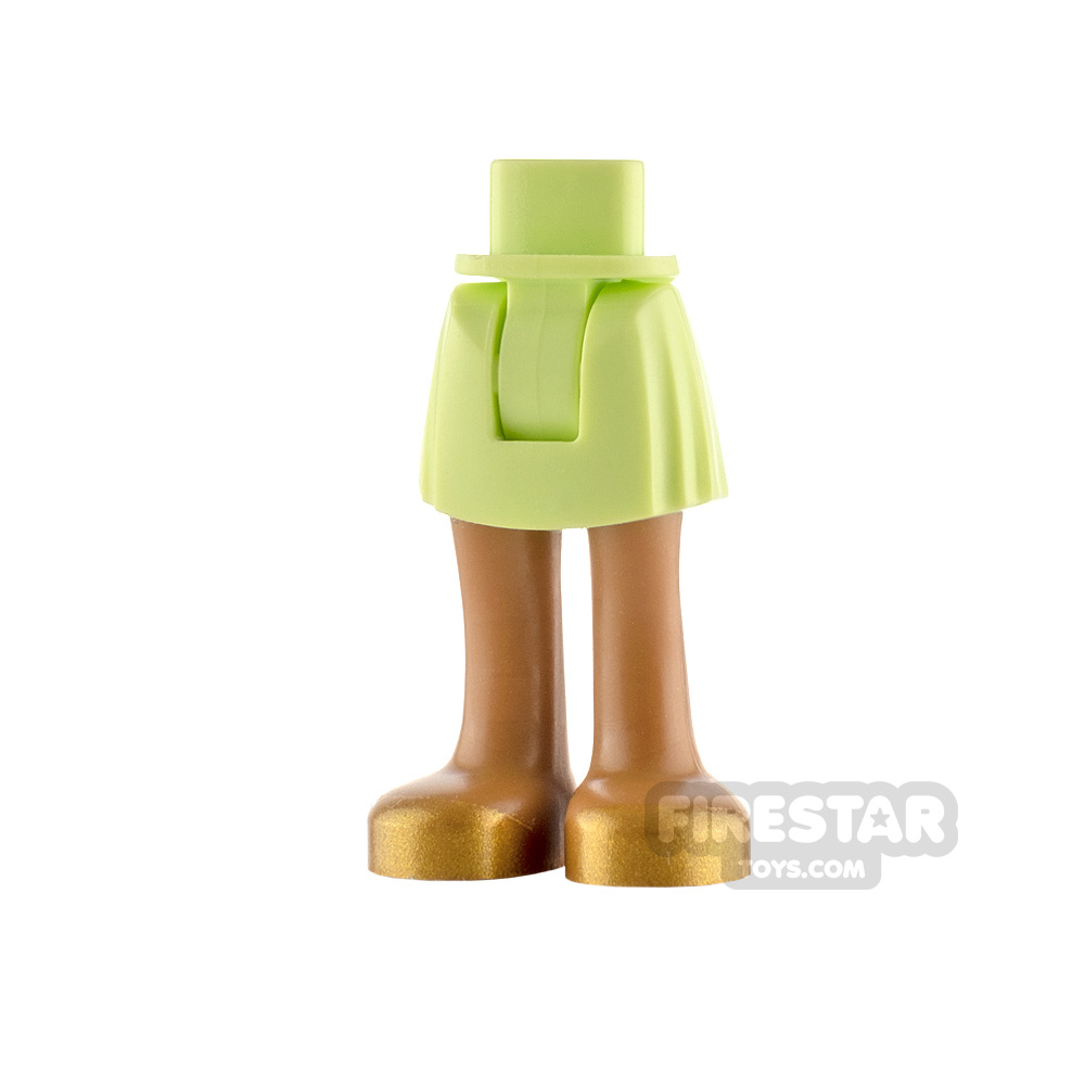 LEGO Friends Minifigure Legs Skirt with Shoes YELLOWISH GREEN