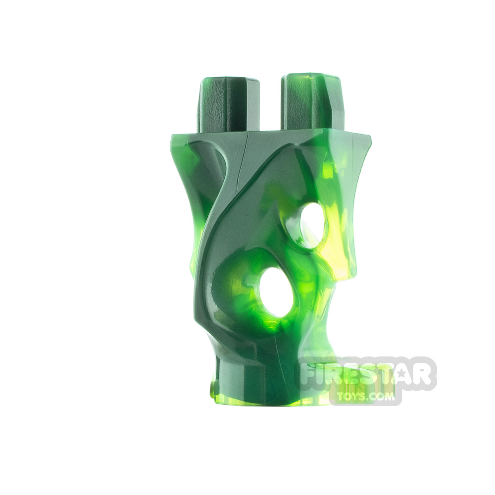 LEGO Minifigure Legs Ghost Marbled Colours TRANS BRIGHT GREEN