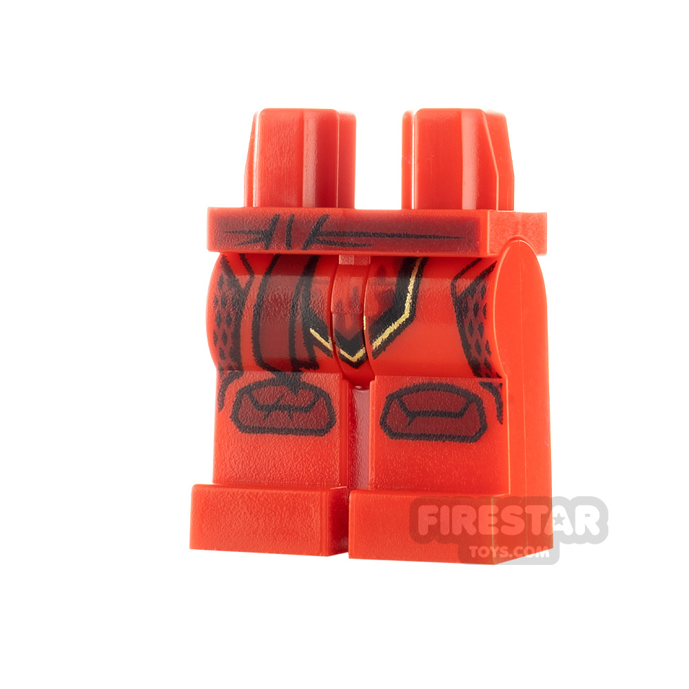 LEGO Minifigure Legs Sash and Knee Pads RED