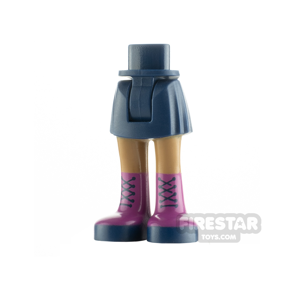 LEGO Friends Minifigure Legs Skirt with Boots DARK BLUE