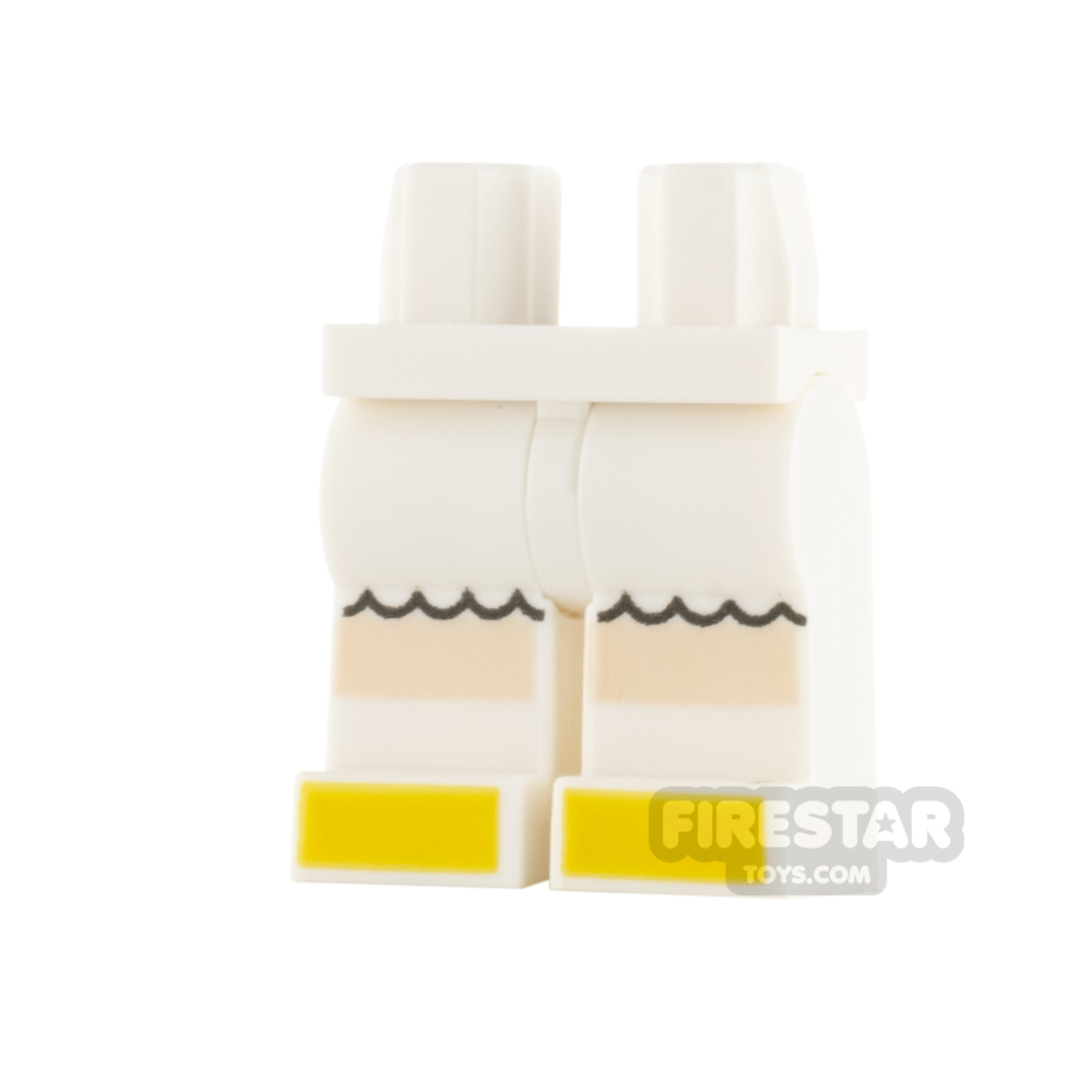 LEGO Minifigure Legs Shorts with Shoes WHITE