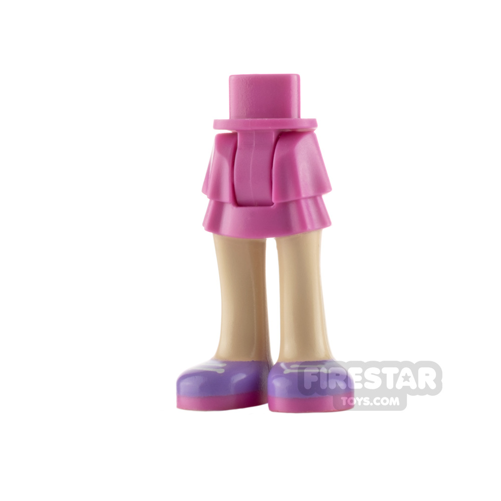 LEGO Friends Minifigure Legs Skirt with Lavender Shoes DARK PINK