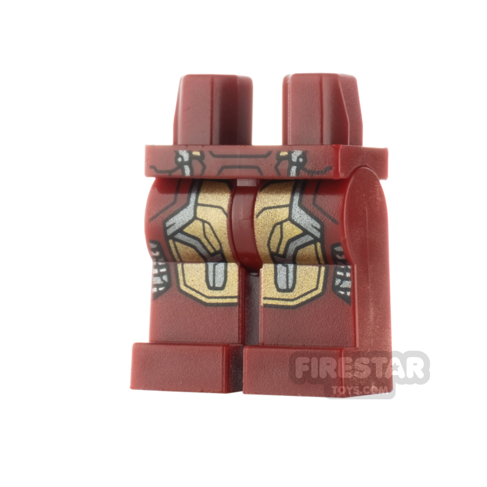 LEGO Minifigure Legs Iron Man Mark 43 Armour DARK RED