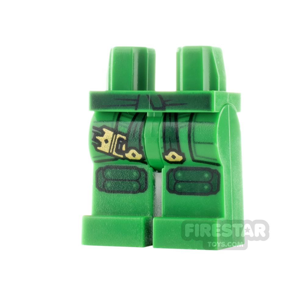 LEGO Minifigure Legs Sash Knee Pads and Clasp GREEN