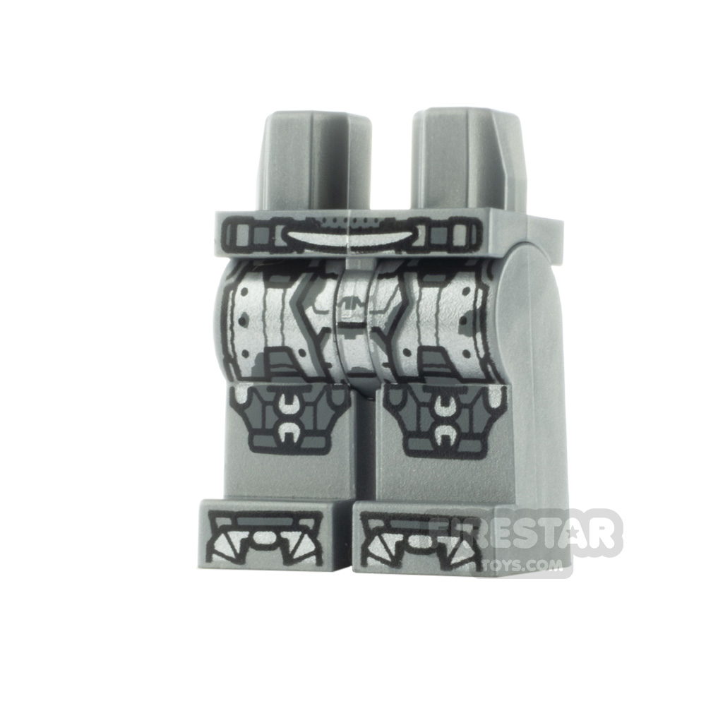 LEGO Minifigure Legs Whiplash Armour Plates and Toes FLAT SILVER