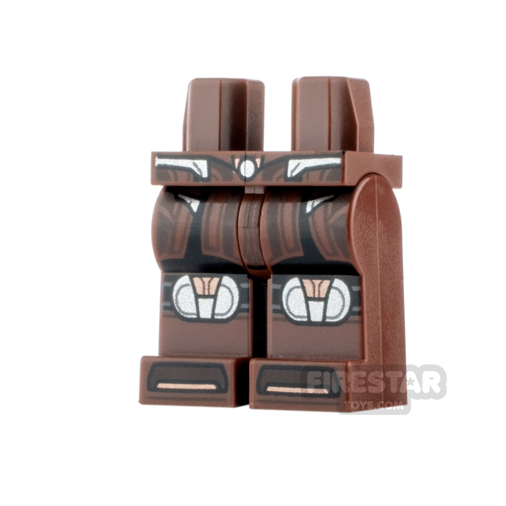 LEGO Minifigure Legs Knee Pads and Straps REDDISH BROWN