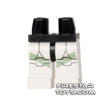 LEGO Mini Figure Legs - Clone Trooper - Green Markings WHITE
