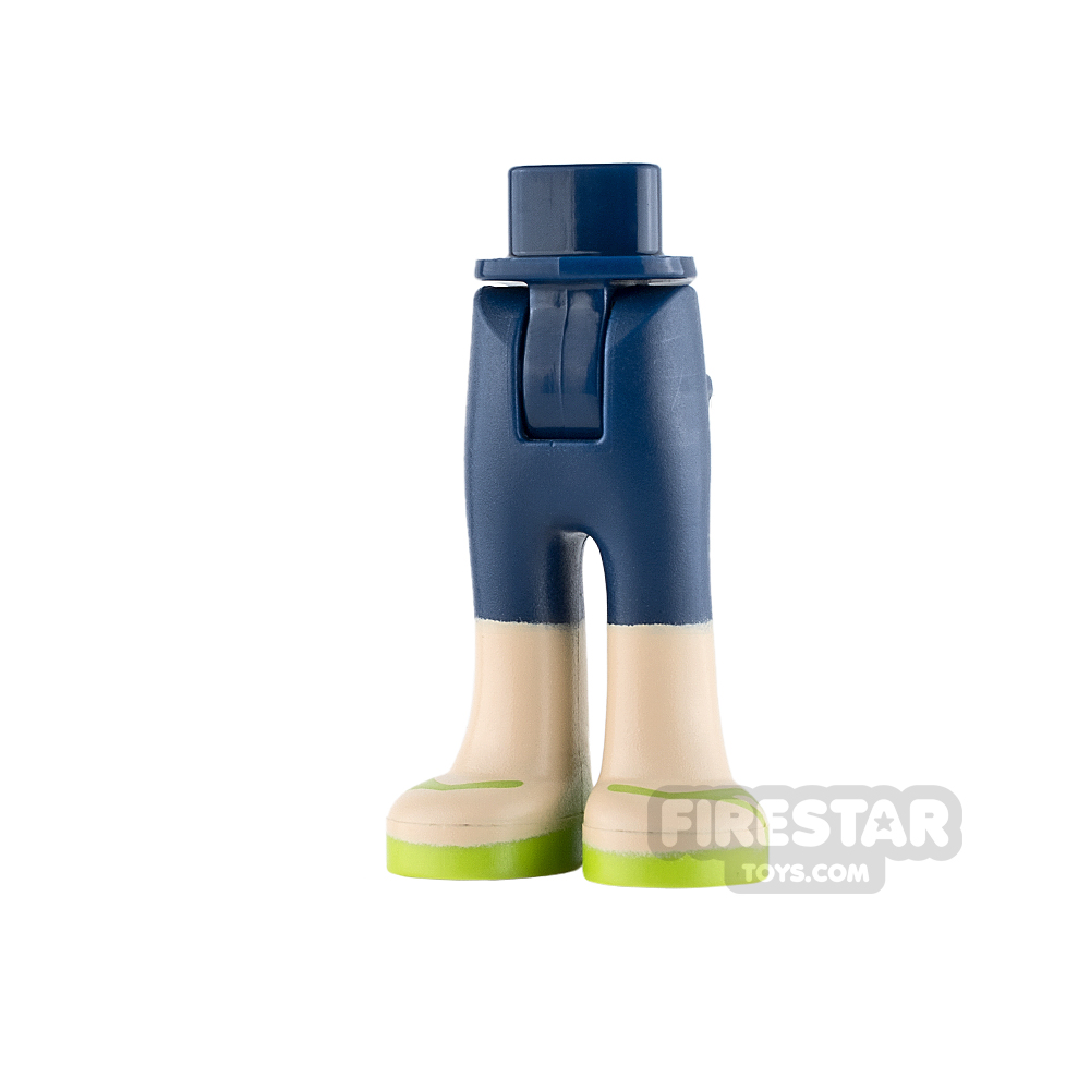 LEGO Friends Mini Figure Legs - Dark Blue Trousers with Lime Sandals