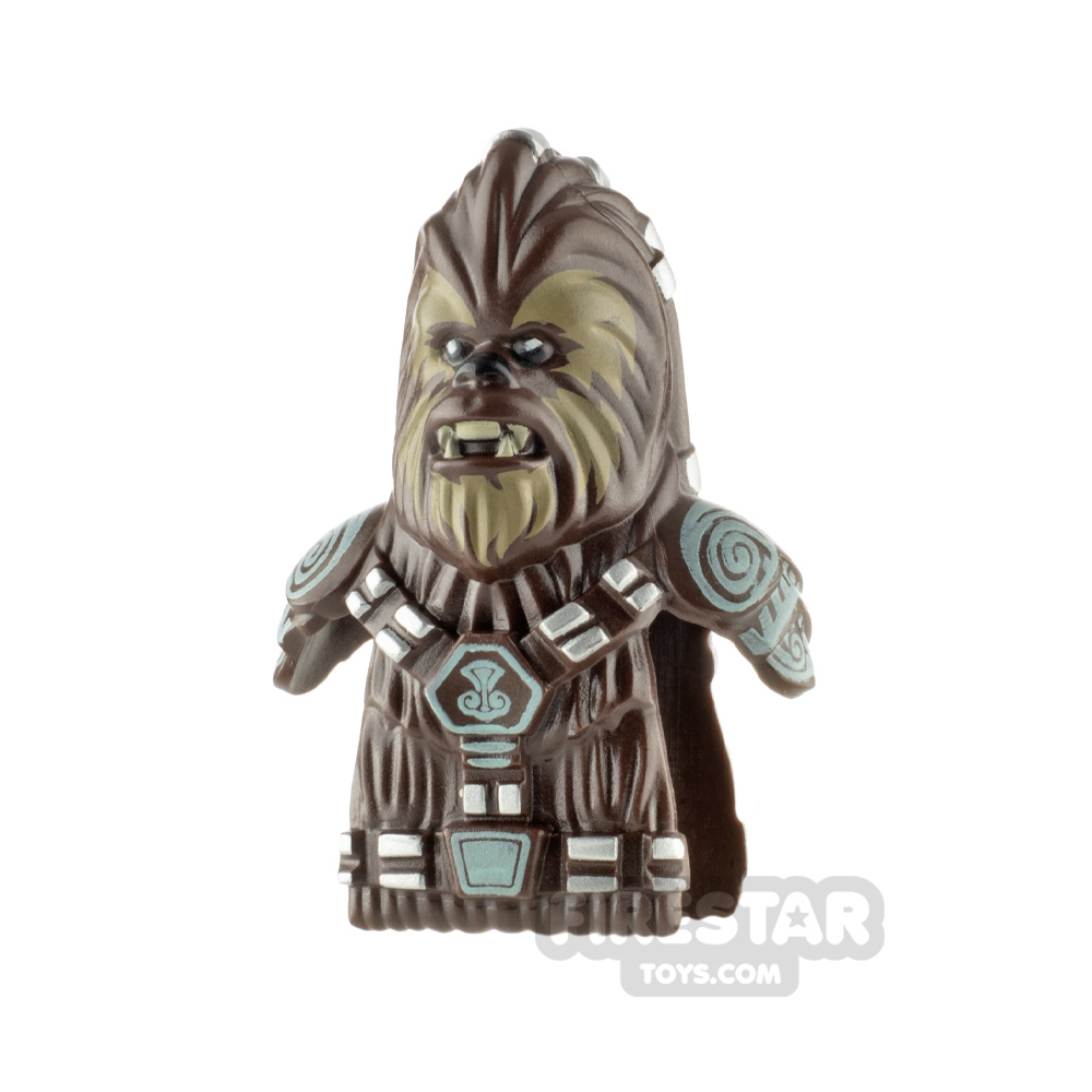 LEGO Mini Figure Heads - Star Wars Chief Tarfful DARK BROWN