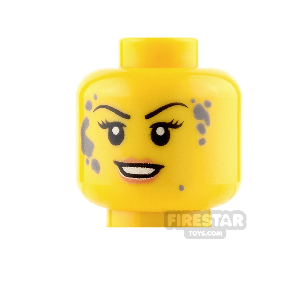 LEGO Mini Figure Heads - Grin and Dirt Marks