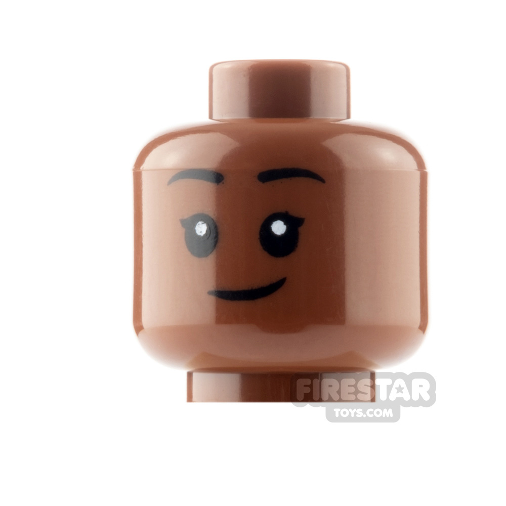 LEGO Mini Figure Heads Blue Lips Smile