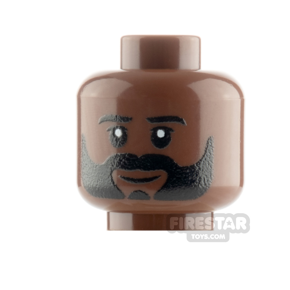Custom Mini Figure Heads - Beard - Reddish Brown