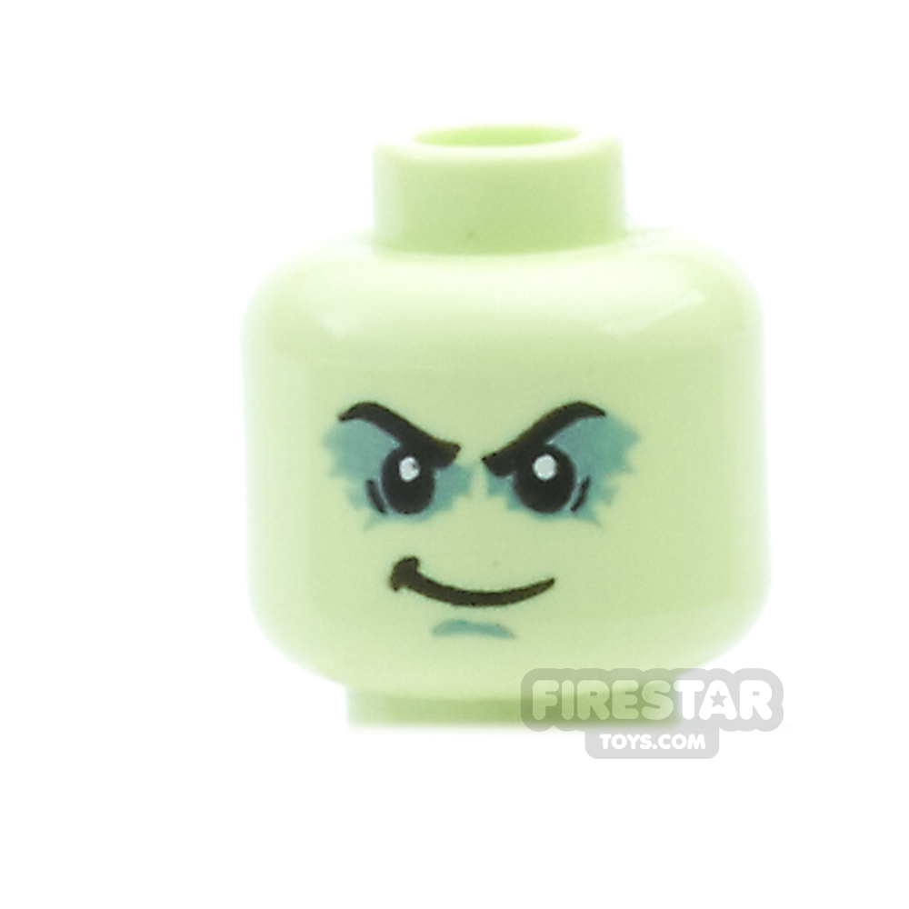 LEGO Mini Figure Heads - Evil Ninja - Yellowish Green YELLOWISH GREEN