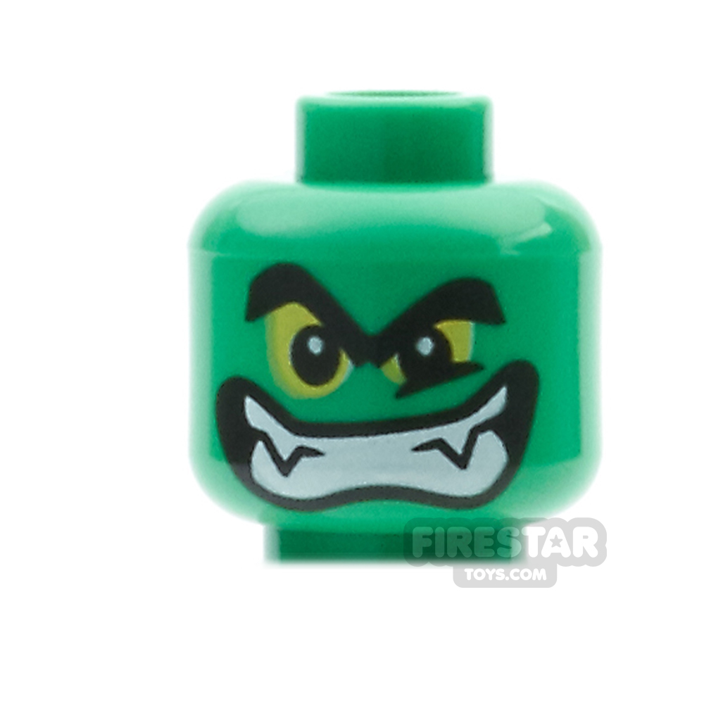 LEGO Mini Figure Heads - Green Goblin BRIGHT GREEN