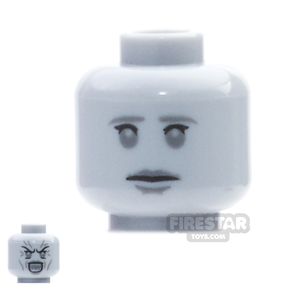 LEGO Mini Figure Heads - Weeping Angel LIGHT BLUEISH GRAY