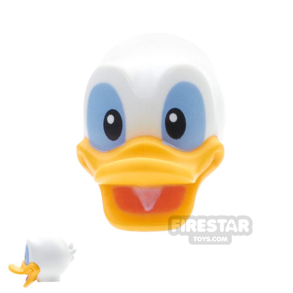 LEGO Mini Figure Heads - Donald Duck WHITE