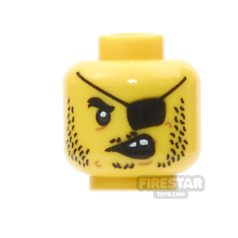 LEGO Mini Figure Heads - Eyepatch and Stubble