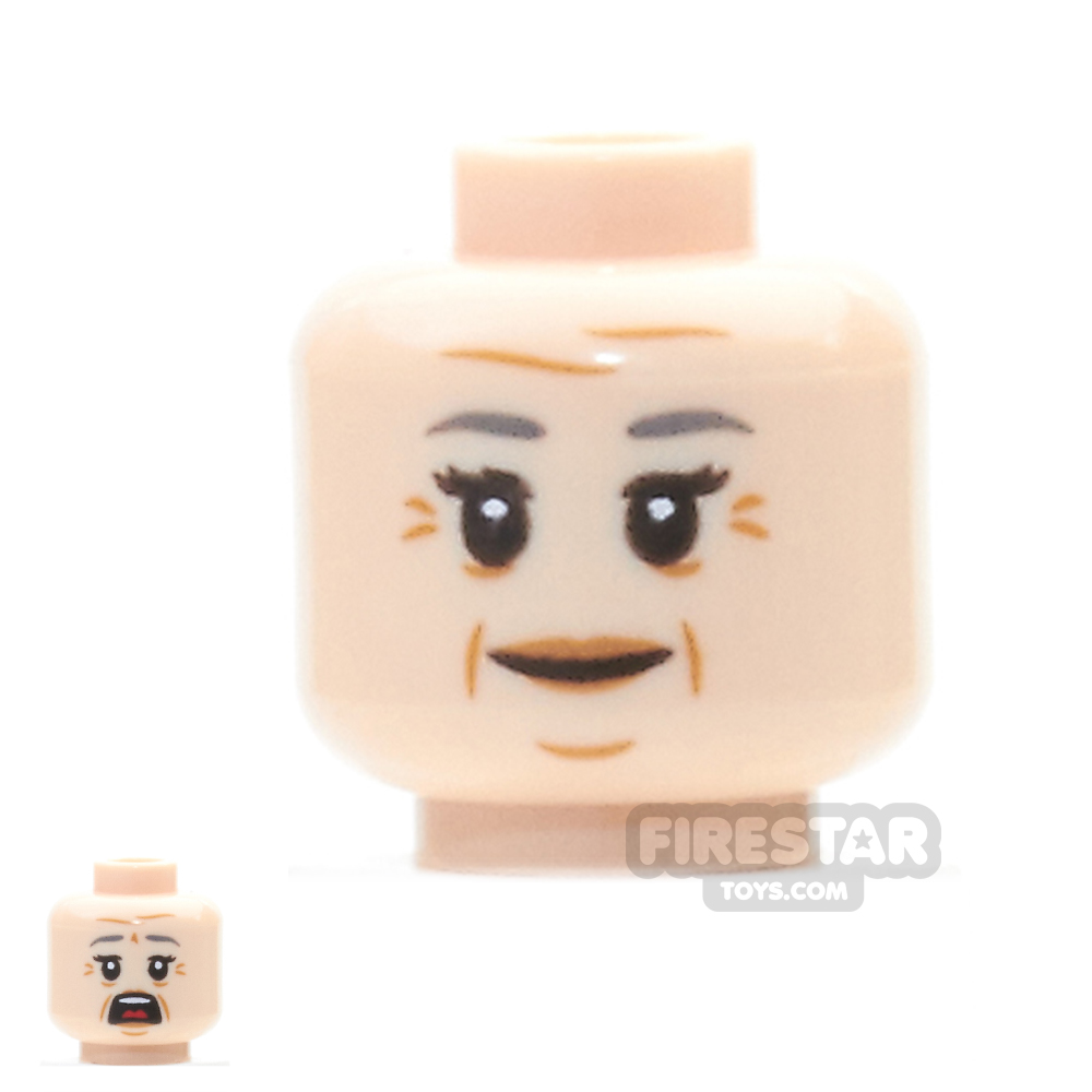 LEGO Mini Figure Heads - Wrinkles, Smile / Scared