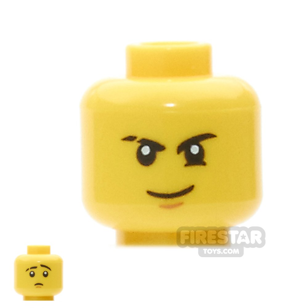 LEGO Mini Figure Heads - Ninjago - Grin / Worried