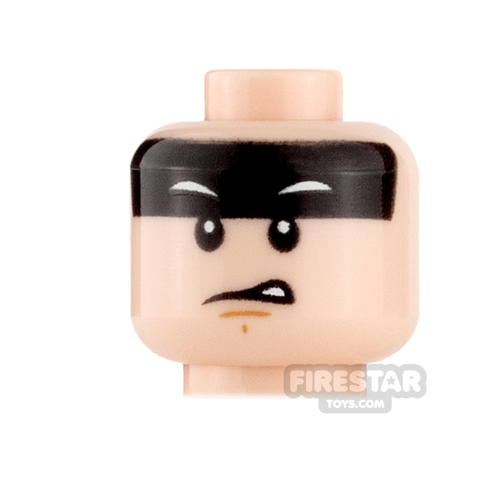 LEGO Mini Figure Heads - Worried / Disgusted LIGHT FLESH