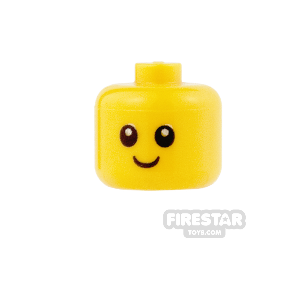 LEGO Mini Figure Heads - Baby - Smiling YELLOW