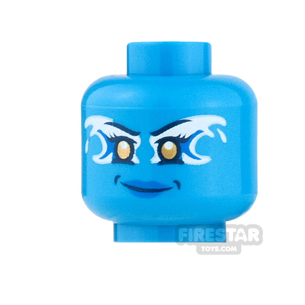LEGO Mini Figure Heads - Nya - Airjitzu DARK AZURE