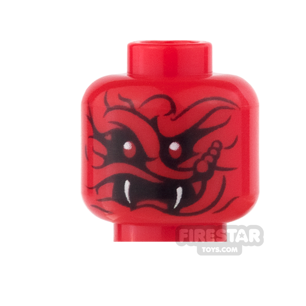 LEGO Mini Figure Heads - Ninjago - Snake Head - Red RED