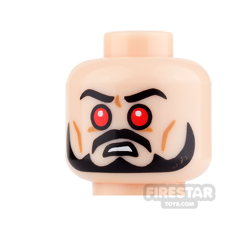 LEGO Mini Figure Heads - General Zod - Stern/Red Eyes Angry