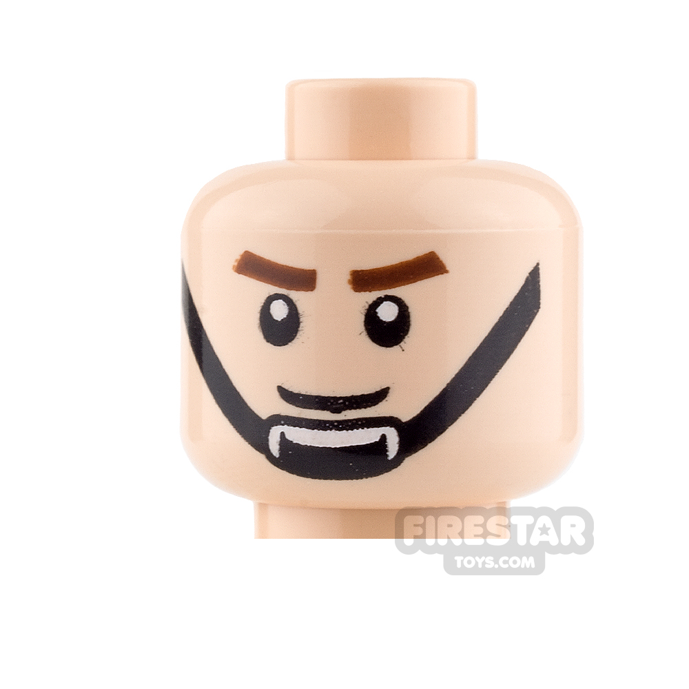 LEGO Mini Figure Heads - Chin Strap and Smile 
