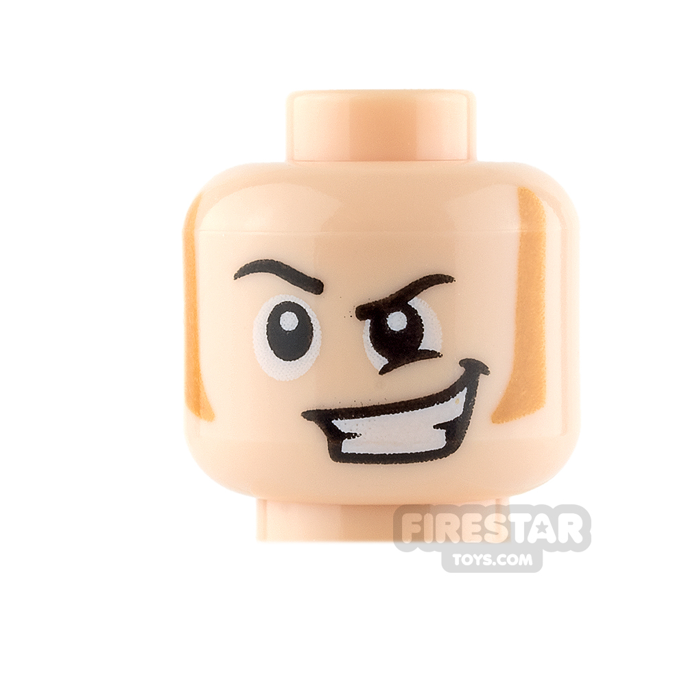 LEGO Mini Figure Heads - Star-lord - Grin / Mask LIGHT FLESH