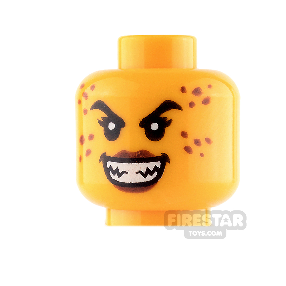LEGO Mini Figure Heads - Cheetah - Smile / Scowl